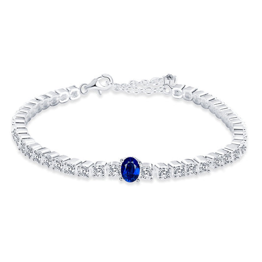 Pulsera Crystal Blue - Plata 925