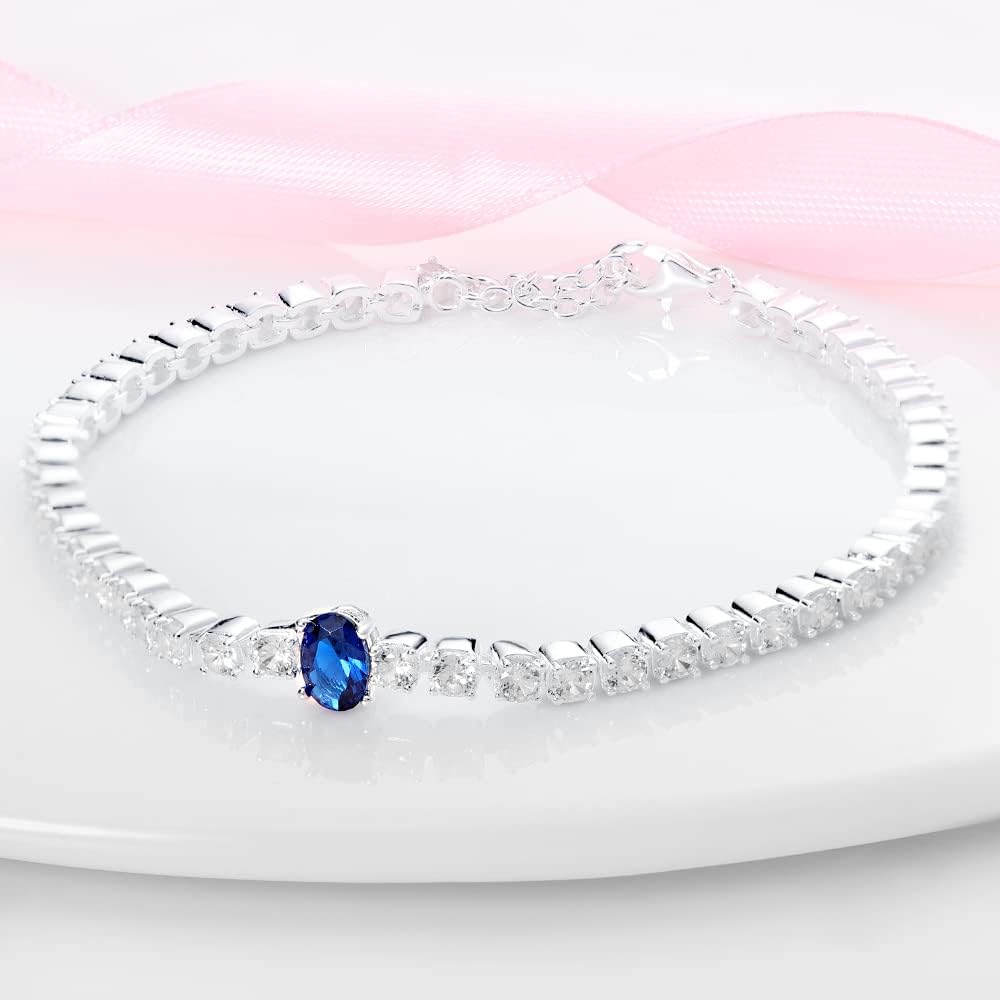 Pulsera Crystal Blue - Plata 925