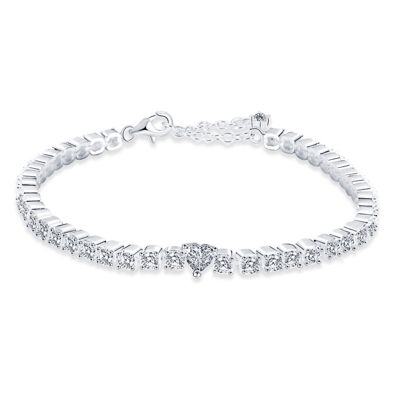 Pulsera Crystal Heart - Plata 925